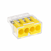 PIWC Series: Push In Wire Connector - 19-PIWC-4-YW
