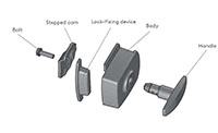 Heating, Ventilation, and Air Conditioning (HVAC) Lock T Handles - 3