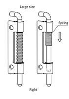 Large Right Door Spring Loaded Concealed Hinge - 3