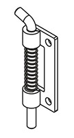 Screw On Version Right Door Spring Loaded Concealed Hinge