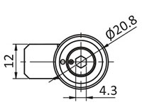 6.4 to 9.5 Millimeter (mm) H Grip Range Female Hex 4 Millimeter (mm) Cylinder Small Compression Latch