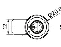 9.5 to 12.7 Millimeter (mm) H Grip Range Tubular Key Cylinder Small Compression Latch