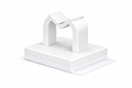 19 Series: Miniature Top Entry Wire Saddle - Adhesive Back