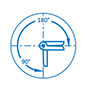15.0 Millimeter (mm) Dimension A1 Left Hand Aluminum Combi Hinge - 3