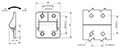 Free Operating Newton-Metre (N.m) Symmetric Torque Black Powder Coated Friction Hinge - 2