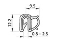 0.8 to 2.5 Millimeter (mm) Clamping Range Black Edge Sealing Profile and Edge Protector
