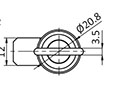 25.4 to 28.6 Millimeter (mm) H Grip Range Knob Style Cylinder Small Compression Latch
